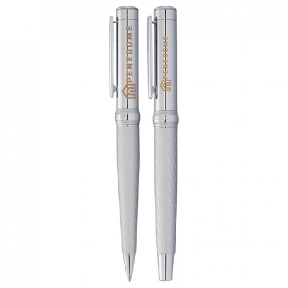 The Brass Co. Striation Pen Set Logo Branded The Brass Co. Striation Pen Set Logo Branded