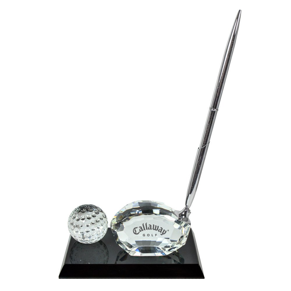 Crystal Golf Ball & Club Pen Set Custom Imprinted