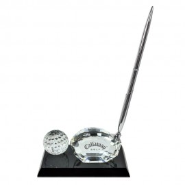 Crystal Golf Ball & Club Pen Set Custom Imprinted