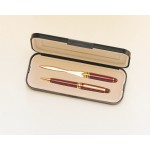 Blue Euro Pen & Letter Opener Set Custom Printed