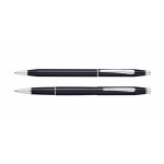 Cross Classic Century Translucent Black Lacquer Ballpen/Pencil Set Logo Branded