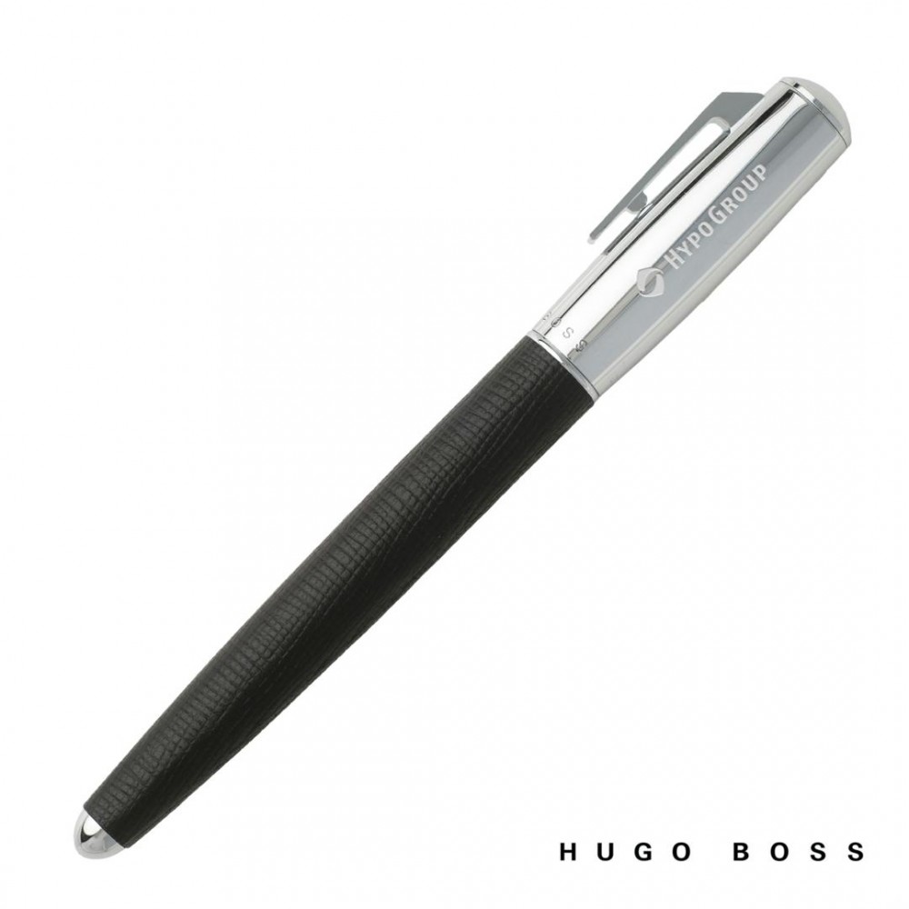 Custom Printed Hugo Boss Pure Tradition Rollerball Pen - Black
