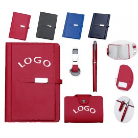 Notebook Gift Set Including Pens, Card Holders, Key Chains with Logo