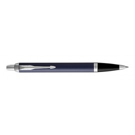 Parker IM Matte Blue with Chrome Trim Ballpoint Pen with Logo