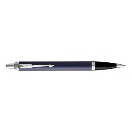 Custom Imprinted Parker IM Matte Blue with Chrome Trim Ballpoint Pen