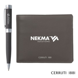 Customized Cerruti 1881 Zoom Card Wallet & Fountain Pen Gift Set - Navy  Customized Cerruti 1881 Zoom Card Wallet & Fountain Pen Gift Set - Navy