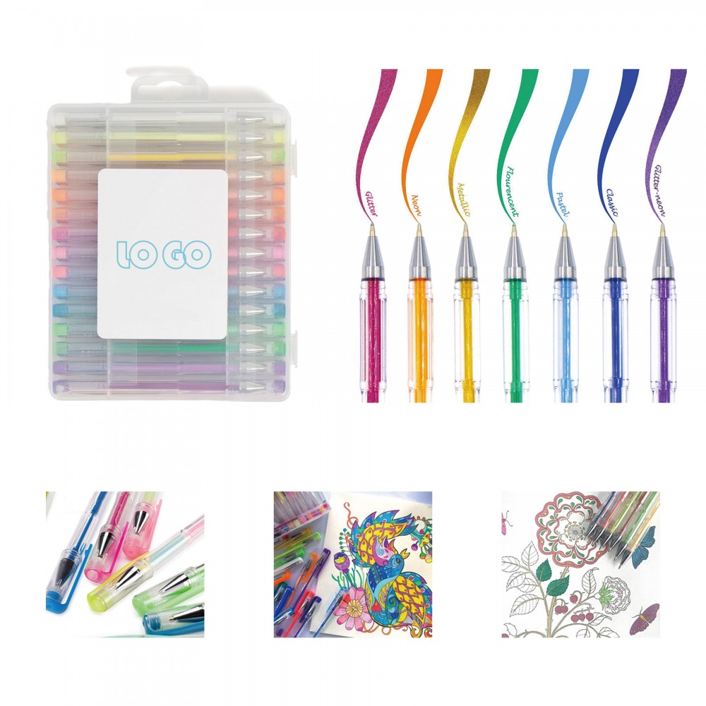 100 Color Gel Pens Custom Printed 100 Color Gel Pens Custom Printed