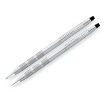 Cross Chrome Silver Pen and Pencil Ballpoint Set Custom Printed