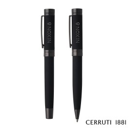 Cerruti 1881 Zoom Ballpoint & Fountain Pen Gift Set with Logo