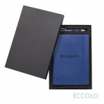 Eccolo Kabuki Spiral Journal/Kurt Pen/Stylus Gift Set - (M) 6"x8" Blue Logo Branded