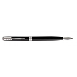 Parker Sonnet Lacquered Black Ballpoint Pen With Chrome Trim Custom Printed