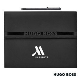 Logo Branded Hugo Boss Cloud Ballpoint Pen & A4 Folder Set