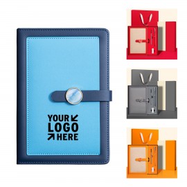 Custom Imprinted 4Pcs Gift Set: Notebook, Pen, Pen Refill and Flash Drive