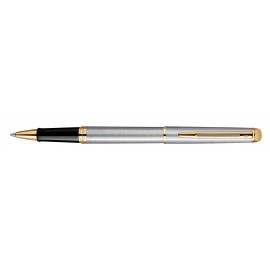 Waterman Hemisphere Rollerball Stainless Steel Gold Trim Custom Imprinted