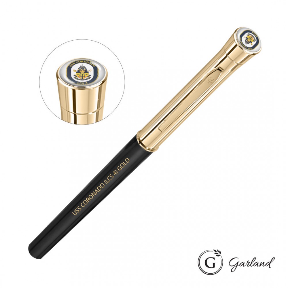 Garland Monogram Custom Rollerball Pen - Gold Custom Imprinted