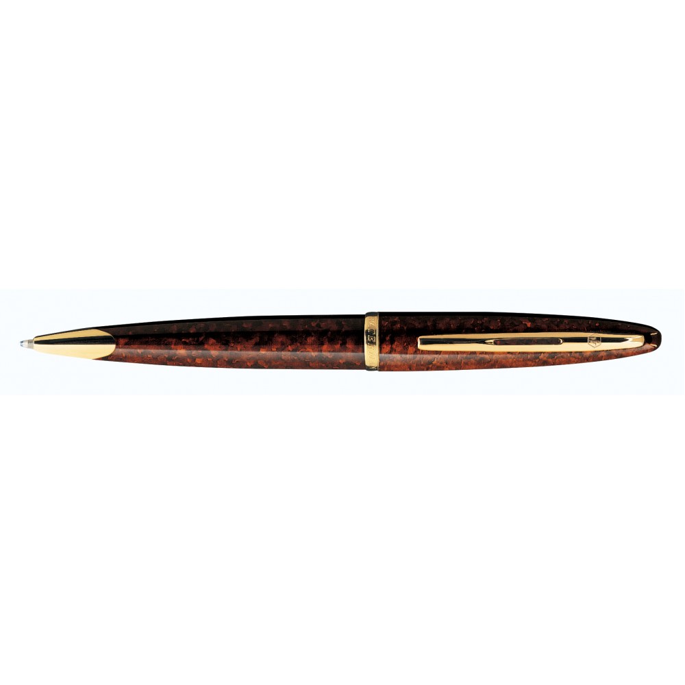 Waterman Carene Ballpoint Marine Amber Gold Trim Logo Branded Waterman Carene Ballpoint Marine Amber Gold Trim Logo Branded