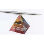 Rainbow Optical Crystal Pyramid Spinning Pen Set Logo Branded