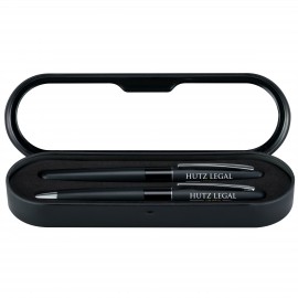 MR Metropolitan Gel Roller & Ball Point 2-Piece Gift Set with Logo  MR Metropolitan Gel Roller & Ball Point 2-Piece Gift Set with Logo