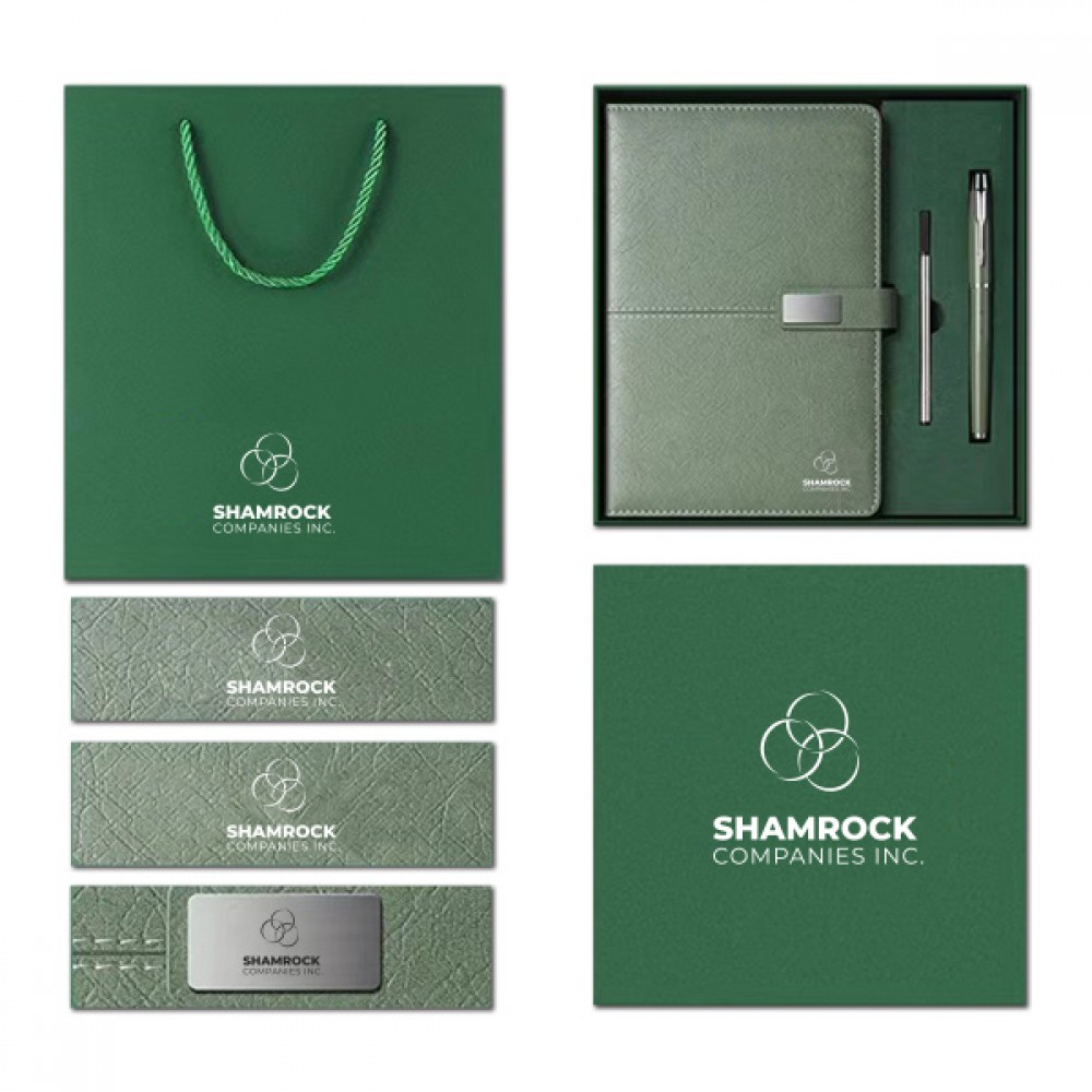 Custom Printed Premium Business Gift Set with Magnetic Notebook and Metal Pen Custom Printed Premium Business Gift Set with Magnetic Notebook and Metal Pen