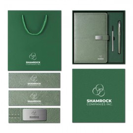 Custom Printed Premium Business Gift Set with Magnetic Notebook and Metal Pen
