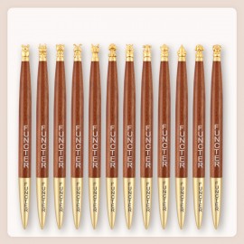 Promotional Brass Zodiac Rosewood Ballpoint Pen Business Pen Zodiac Pen Set 12 Pens
