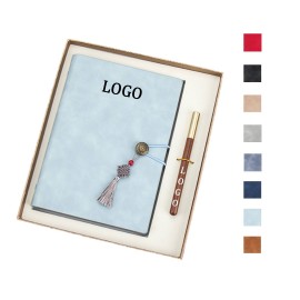 Custom Printed Retro Refillable Notebook With Pen Gift Set