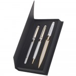 Custom Imprinted Danish-I Brass Letter Opener with GS Triple Pen Set