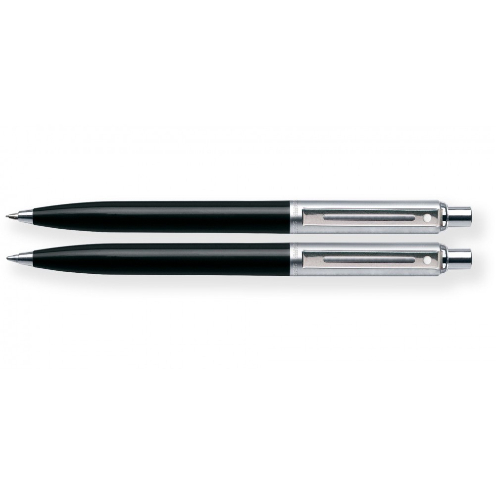 Custom Imprinted Sheaffer Sentinel Chrome/Black Ballpoint Pen/Pencil Set Custom Imprinted Sheaffer Sentinel Chrome/Black Ballpoint Pen/Pencil Set