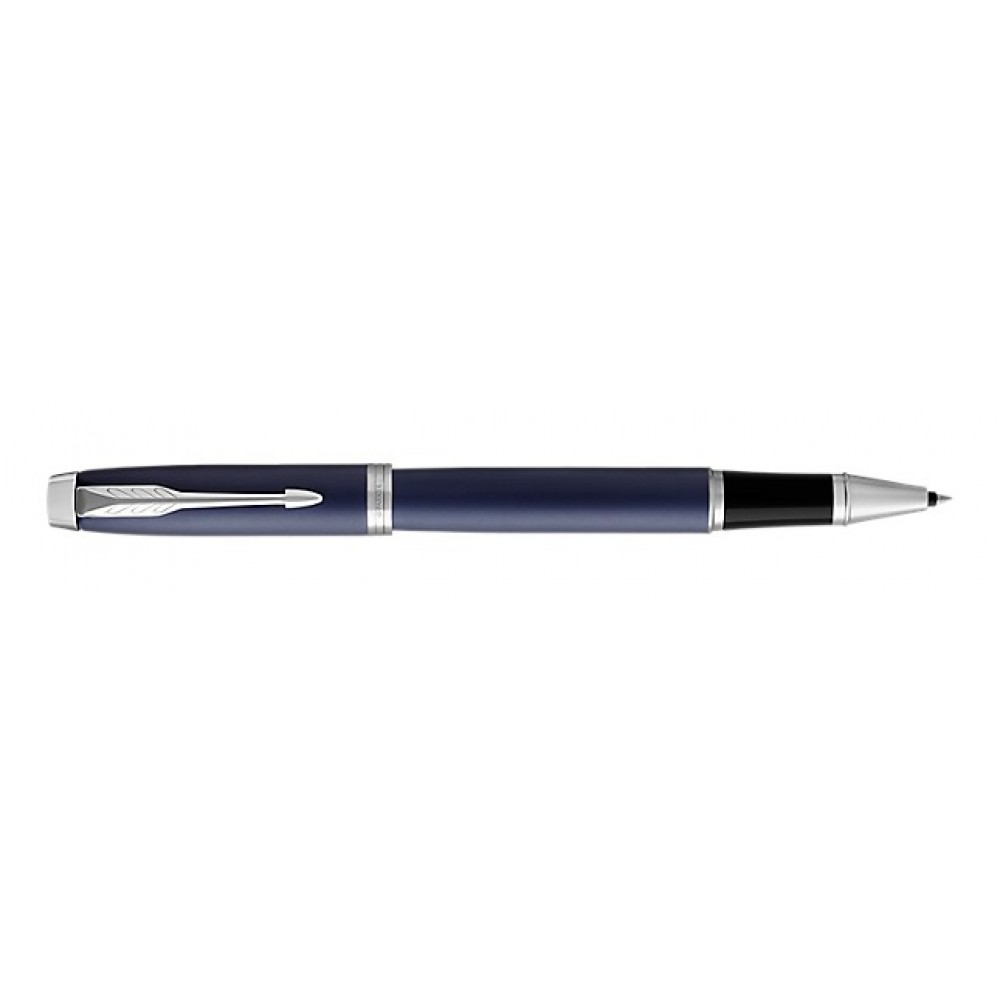 Custom Imprinted Parker IM Matte Blue with Chrome Trim Rollerball Pen