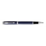Custom Imprinted Parker IM Matte Blue with Chrome Trim Rollerball Pen