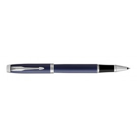Custom Imprinted Parker IM Matte Blue with Chrome Trim Rollerball Pen