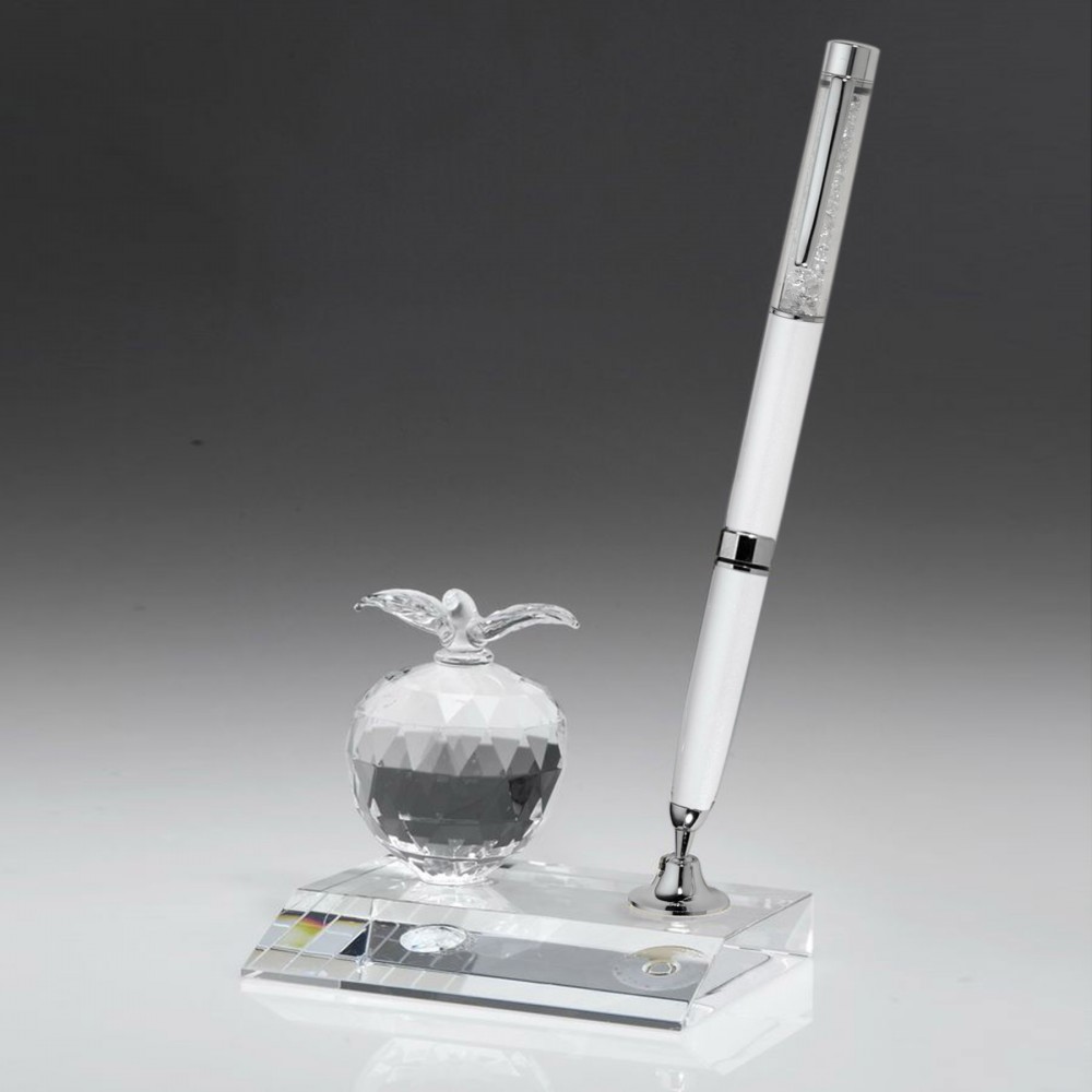 White Ballpoint Pen Set - Desktop Award Custom Imprinted