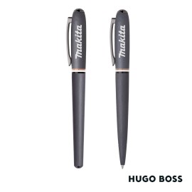 Personalized Hugo Boss Iconic Contour Ballpoint Pen & Fountain Pen Set - Black  Personalized Hugo Boss Iconic Contour Ballpoint Pen & Fountain Pen Set - Black