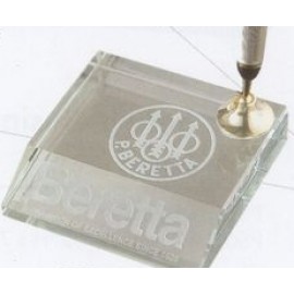 Custom Printed Jade Glass Pen Set w/1 Silver Pen ("x3"x3")  Custom Printed Jade Glass Pen Set w/1 Silver Pen ("x3"x3")