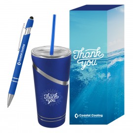 Incline Tumbler & Pen With Custom Box Custom Printed  Incline Tumbler & Pen With Custom Box Custom Printed