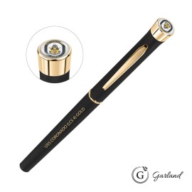 Garland Tactical Custom Textured Rollerball Pen - Gold Custom Printed