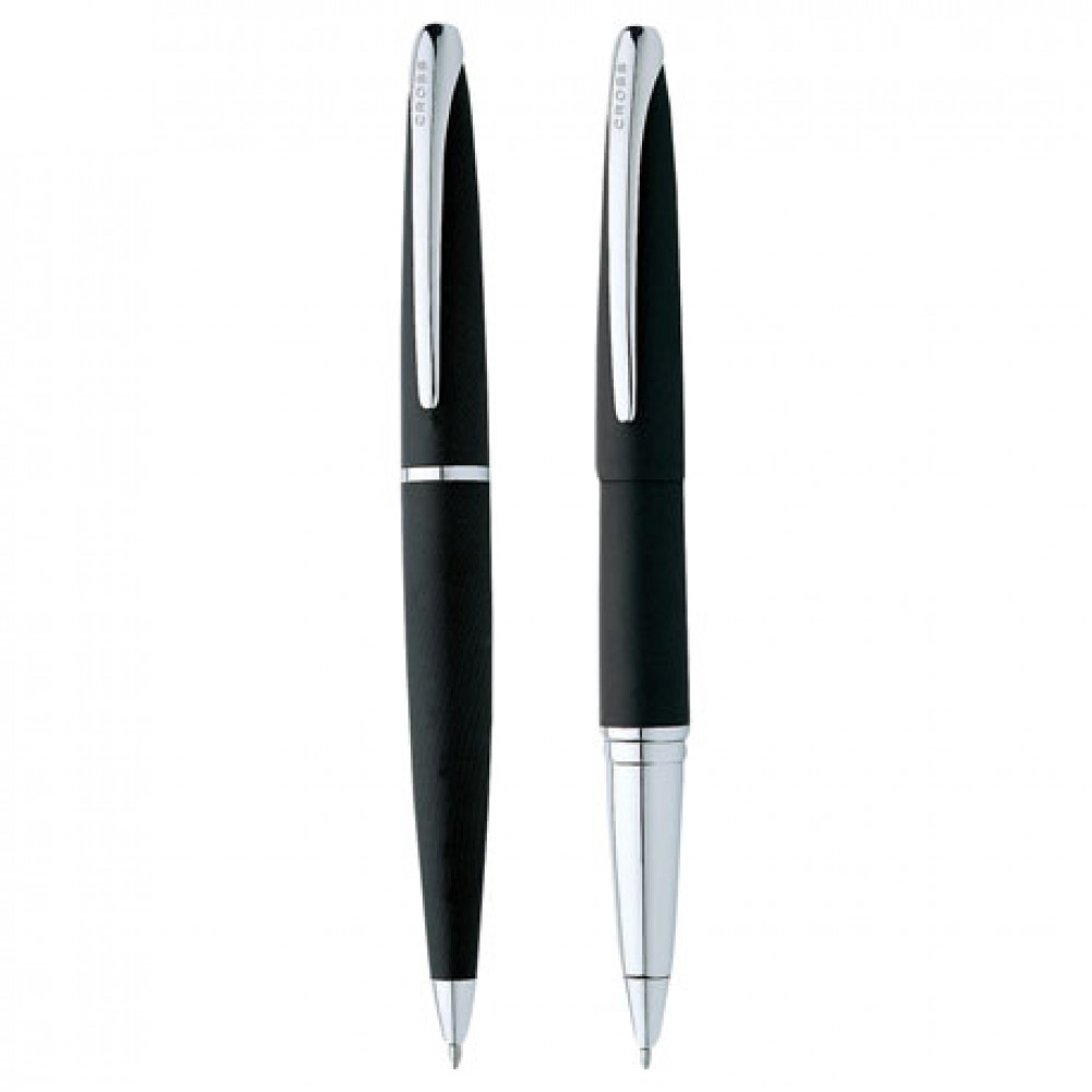 Cross ATX Basalt Black Pen Set Logo Branded Cross ATX Basalt Black Pen Set Logo Branded