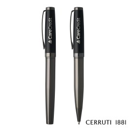 Customized Cerruti 1881 Hamilton Ballpoint Pen & Rollerball Pen Gift Set - Metal