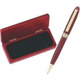 MB Series Ball Point Pen in Rosewood gift box - Burgundy pen set with Logo  MB Series Ball Point Pen in Rosewood gift box - Burgundy pen set with Logo
