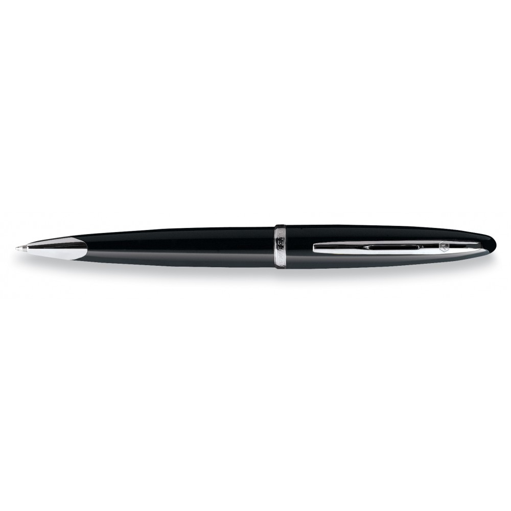 Logo Branded Waterman Carene Ballpoint Black Sea Silver Trim Logo Branded Waterman Carene Ballpoint Black Sea Silver Trim