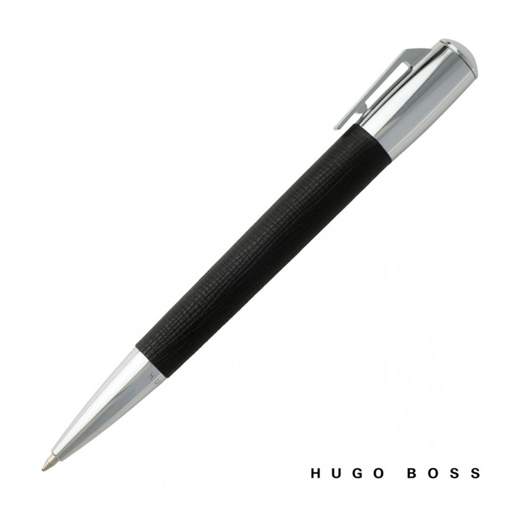 Hugo Boss Pure Tradition Ballpoint Pen - Black with Logo Hugo Boss Pure Tradition Ballpoint Pen - Black with Logo