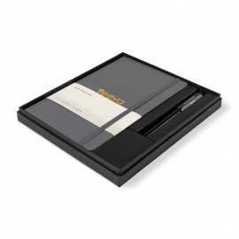 Custom Printed Moleskine Large Notebook and Kaweco Pen Gift Set - Slate Grey  Custom Printed Moleskine Large Notebook and Kaweco Pen Gift Set - Slate Grey