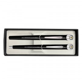 Logo Branded Color Collection - Garland USA Made Metal Pen & Pencil Sets | High Gloss Finish | Chrome Accents  Logo Branded Color Collection - Garland USA Made Metal Pen & Pencil Sets | High Gloss Finish | Chrome Accents