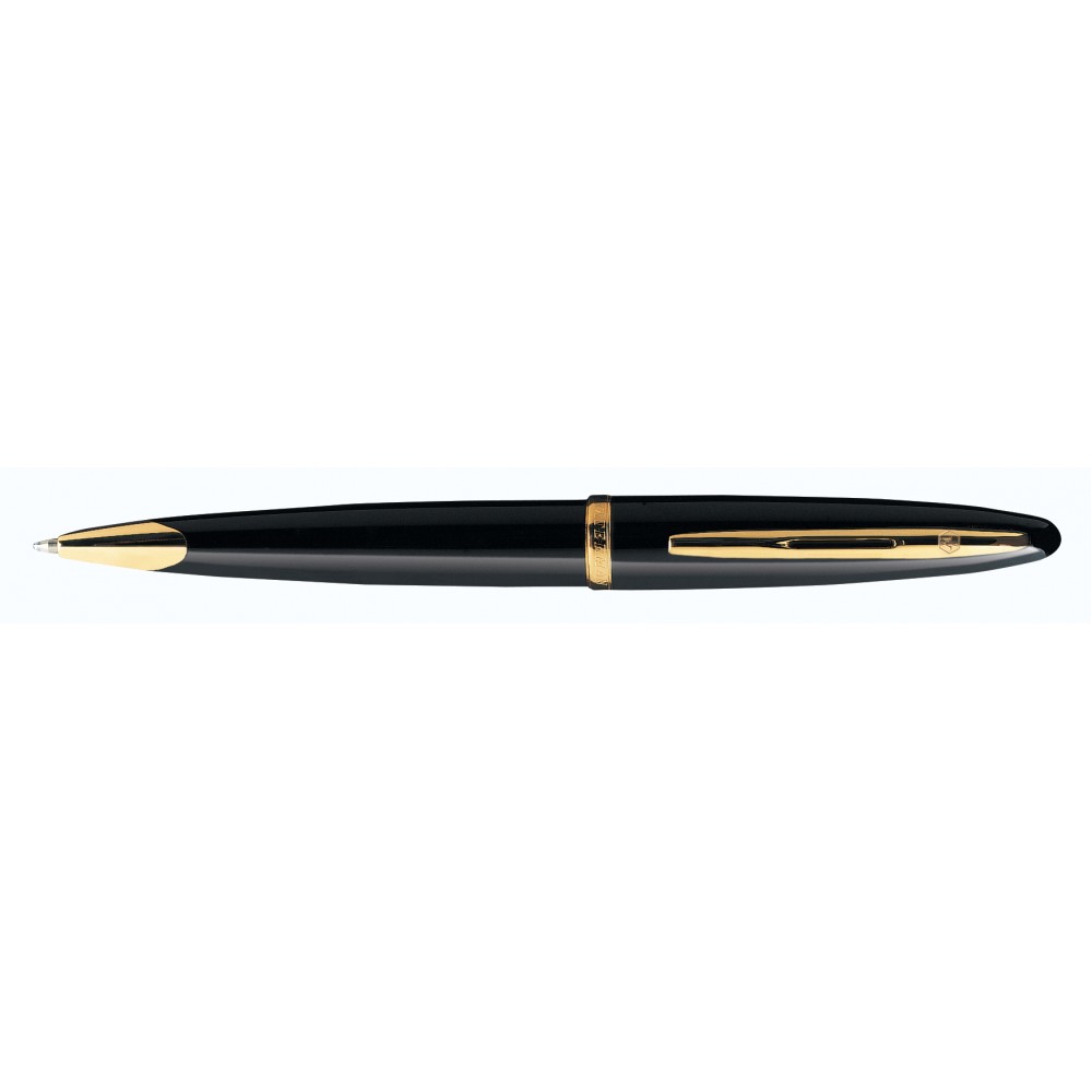 Custom Imprinted Waterman Carene Ballpoint Black Sea Gold Trim Custom Imprinted Waterman Carene Ballpoint Black Sea Gold Trim