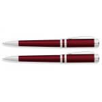 Franklin Covey Freemont Vineyard Red Lacquer Ballpoint Pen and 0.9mm Pencil Set Custom Printed