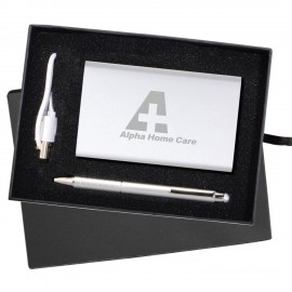 Logo Branded The Sybil Power Bank & Stylus Pen Gift Set