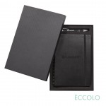 Custom Printed Eccolo Kabuki Spiral Journal/Kurt Pen/Stylus Gift Set - (M) 6"x8" Black