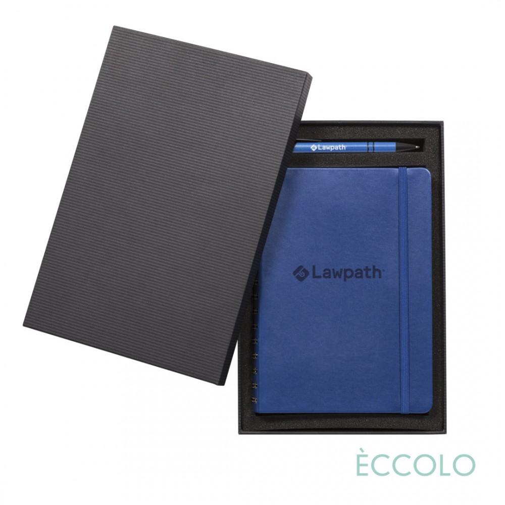 Custom Imprinted Eccolo Kabuki Spiral Journal/Austen Pen/Stylus Gift Set - (M) 6"x8" Blue Custom Imprinted Eccolo Kabuki Spiral Journal/Austen Pen/Stylus Gift Set - (M) 6"x8" Blue