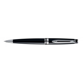 Waterman Expert Ball Point Black Lacquer Chrome Trim Pen Logo Branded  Waterman Expert Ball Point Black Lacquer Chrome Trim Pen Logo Branded