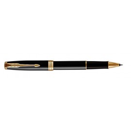 Custom Printed Parker Sonnet Lacquered Black Rollerball / Gold Trim
